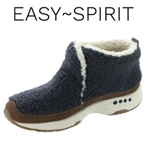 New Easy Spirit Navy Trippin Cozy Ankle Booties Size 11
